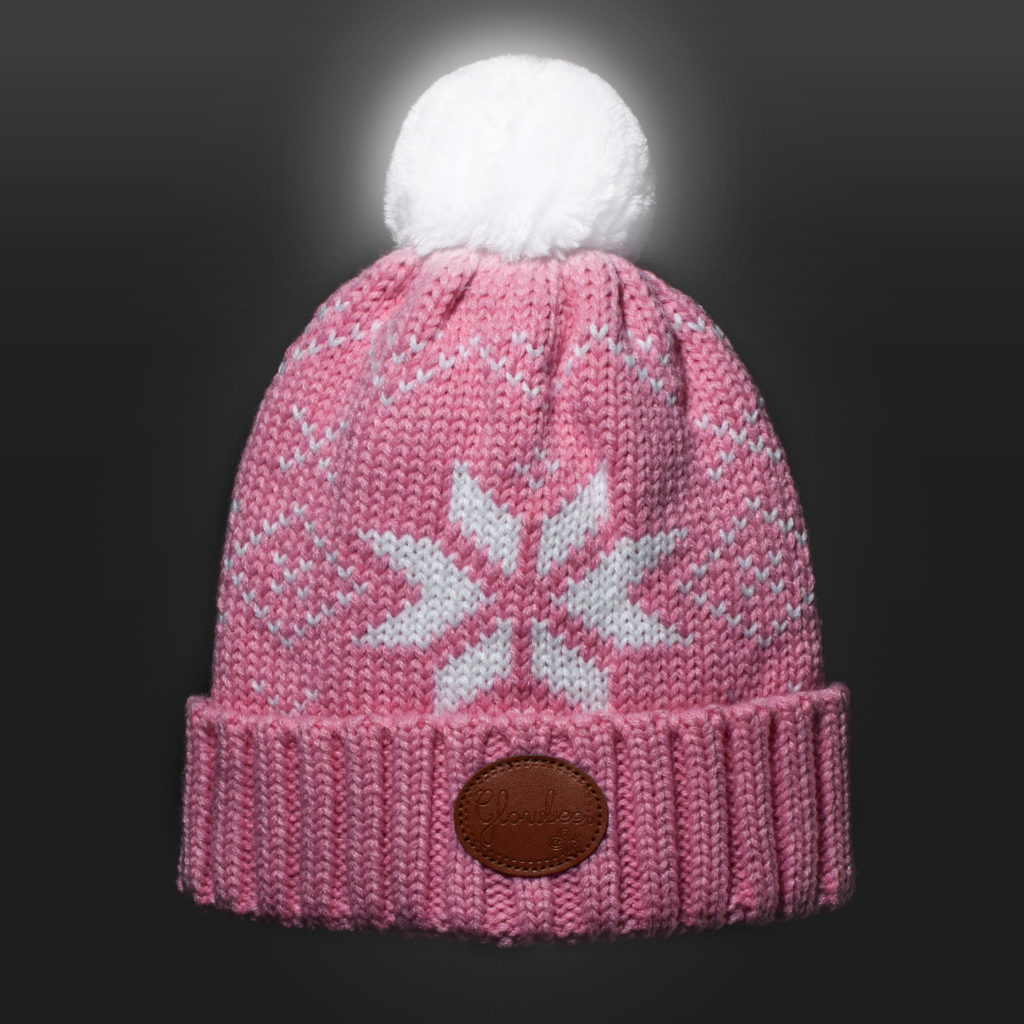 Glowbee - leuchtende LED Bommel-Mützen, LED Turnbeutel